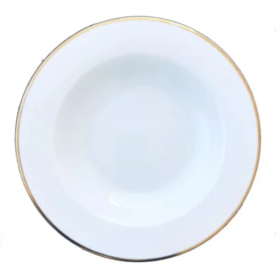 BLOCHO Kaszub Tallrik Djup med Guldrand 29cm