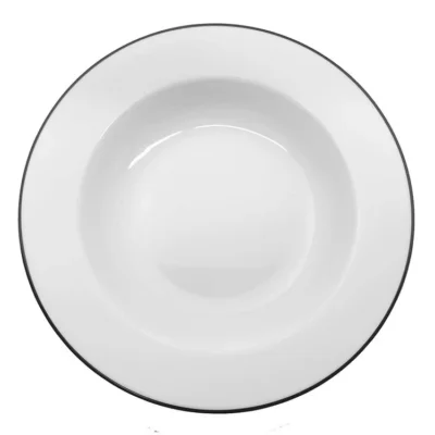 BLOCHO Kaszub Tallrik Djup med Svartrand 29cm