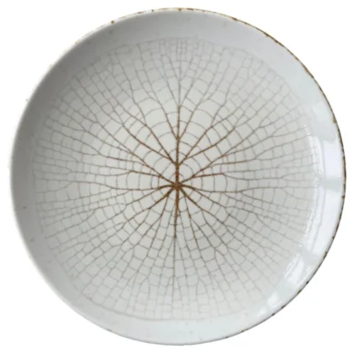 BLOCHO Hotel Tallrik flat rund 28 cm med dekor av löv 3