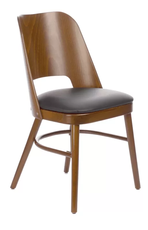 Stol Jessica valnöt svart konstläder - Bild 2