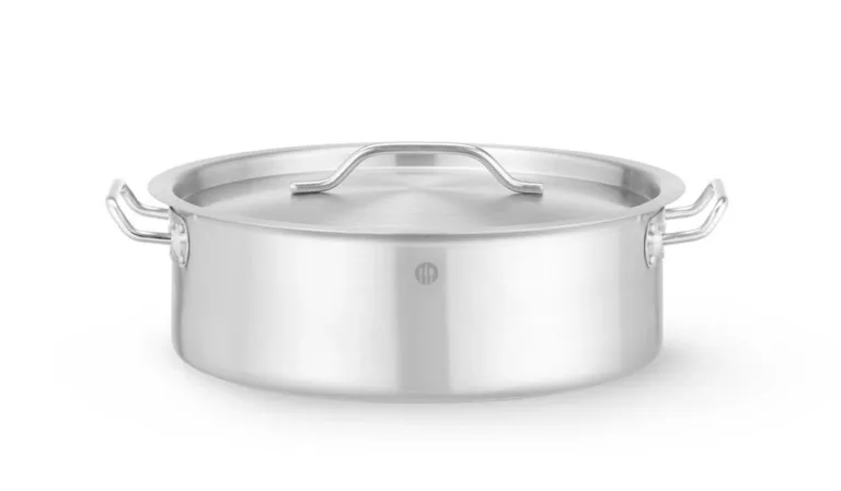 Låg gryta med lock, HENDI, 8,5L, Ø320x(H)139 mm, rund
