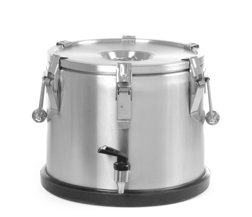 Isolerad transportbehållare med tappkran, HENDI, Profi Line, 50 l, silver, Ø480 x 380 mm - Bild 3