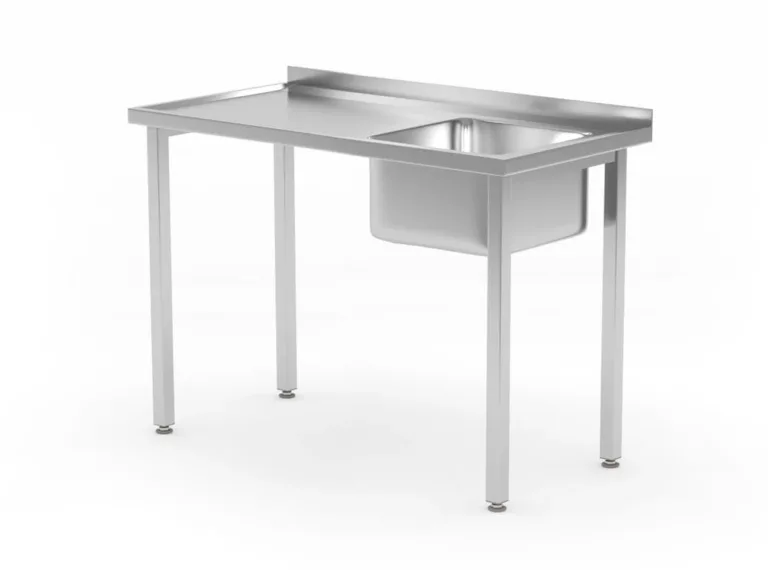 Diskbänk med skruvad konstruktion, HENDI, Kitchen Line, ho till höger, 1000x600x(H)850 mm