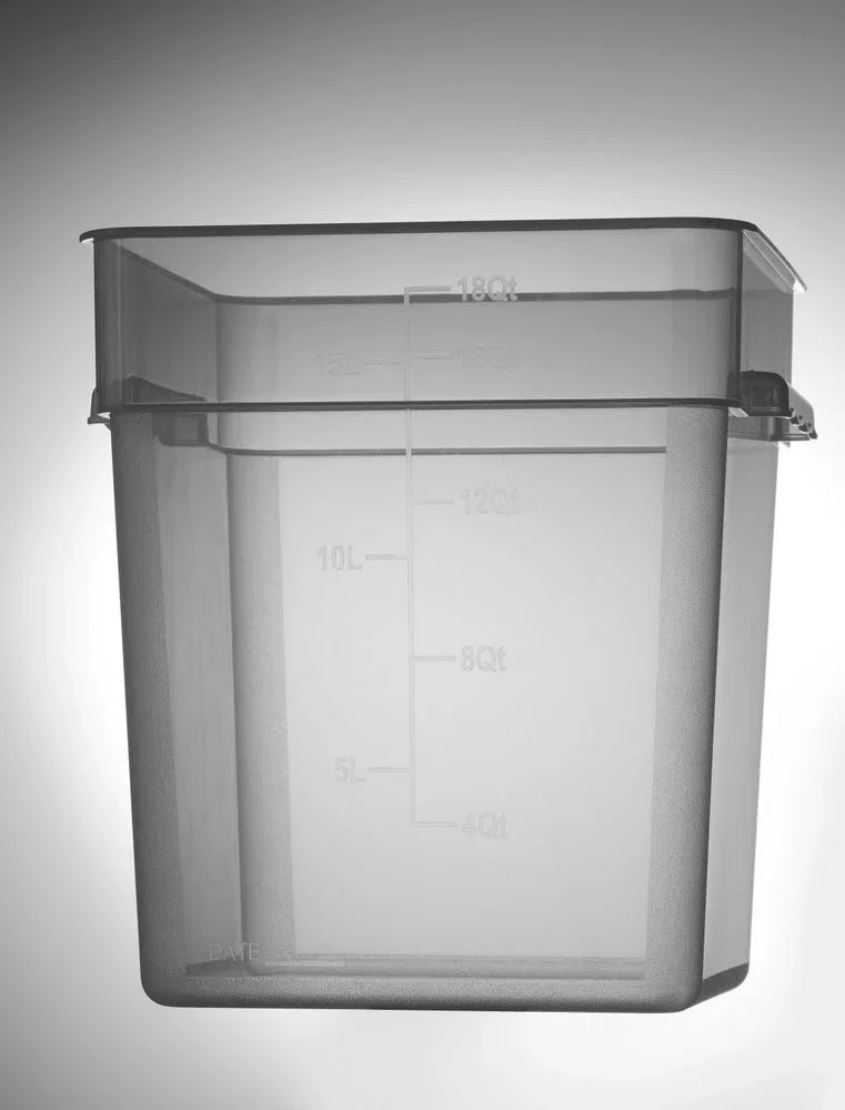 Livsmedelsbehållare med gradering, HENDI, 17,2 l, 290x290x(H)320 mm