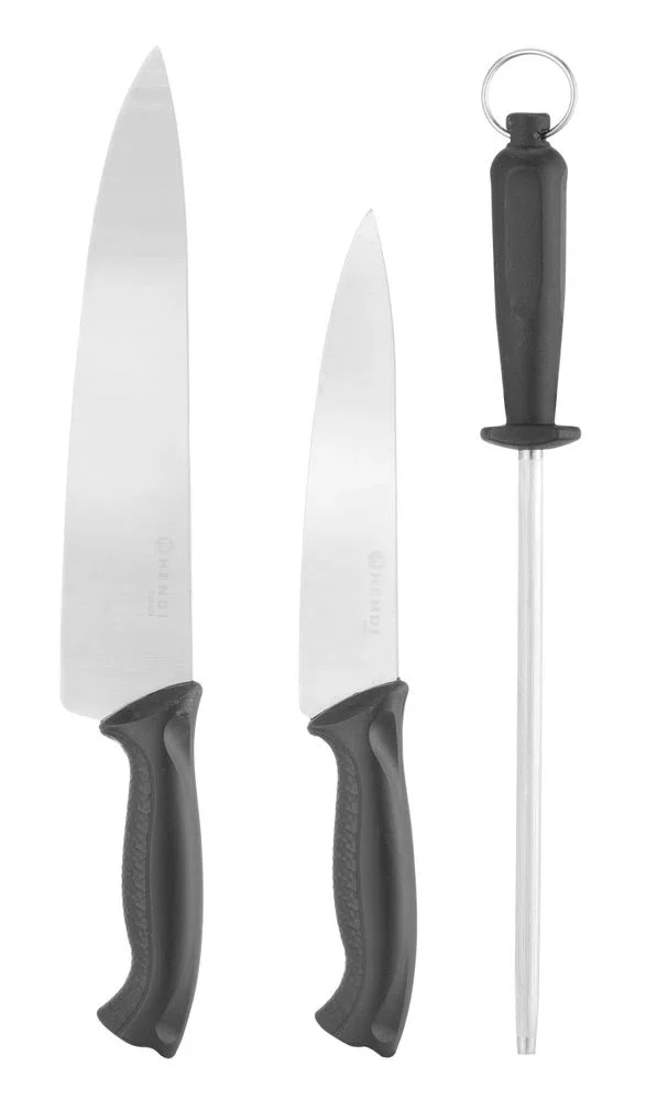 Knivset 3 delar, HENDI, svart, (L)380 mm