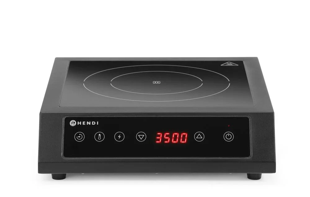 Induktionshäll 3500 D XL, HENDI, svart, 220–240V/3500W, 355x400x(H)100 mm