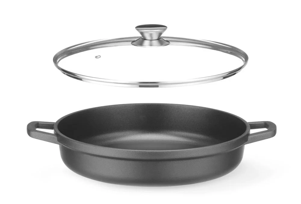 Gryta med non-stickbeläggning, HENDI, 4,3 L, svart, rund