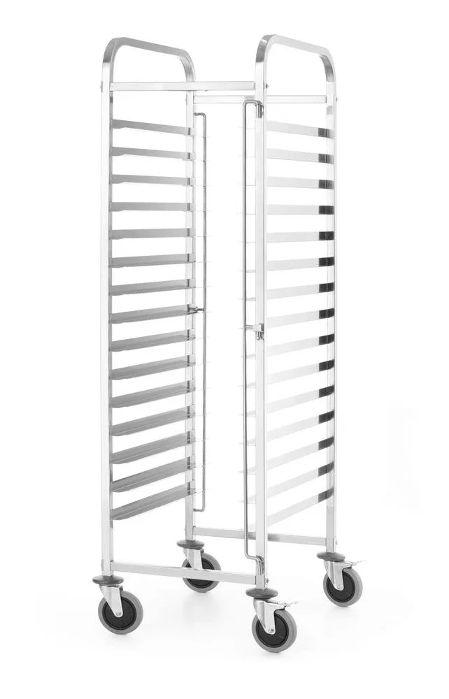 Brickvagn, HENDI, Kitchen Line, 15 gejdrar för 600x400, silver, 470x620x(H)1735 mm