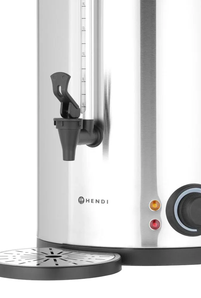 Varmdrycksdispenser dubbelväggad, HENDI, ca 60 koppar på 40 min, 9 l, 220–240 V / 1500 W, 340 x 315 x 430 mm