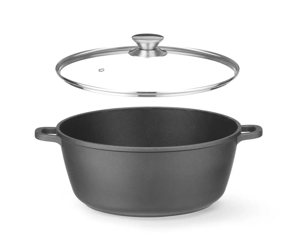 Gryta med non-stickbeläggning, HENDI, 4,3 L, svart, rund