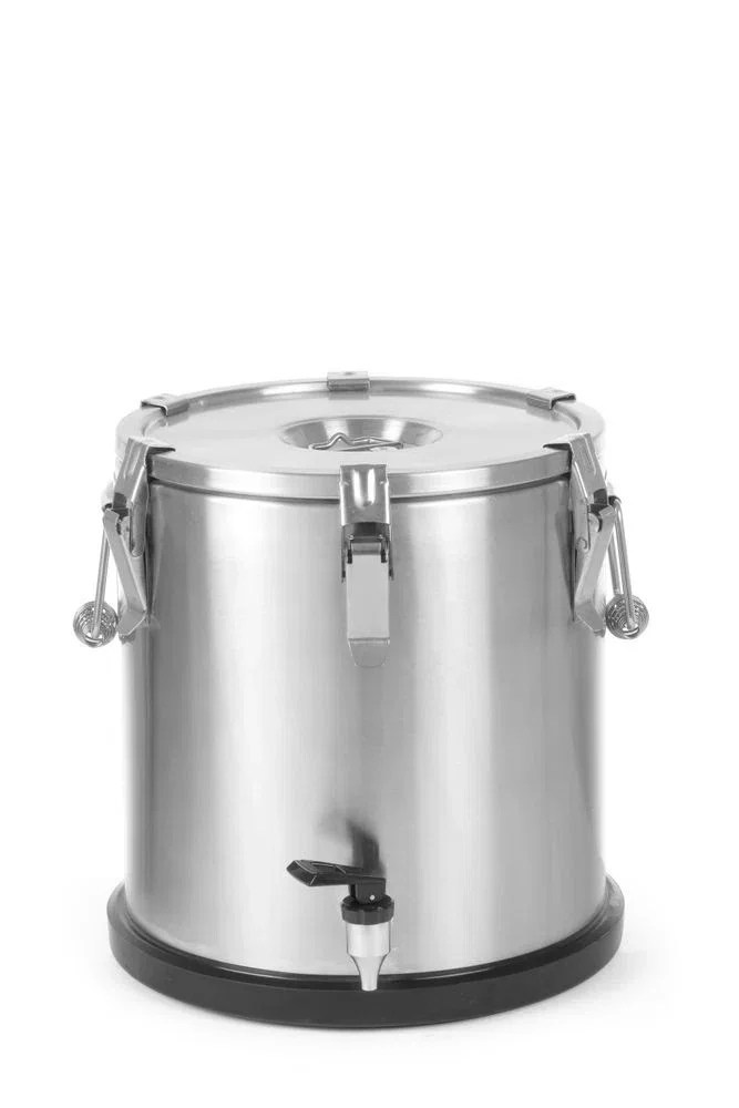 Isolerad transportbehållare med tappkran, HENDI, Profi Line, 50 l, silver, Ø480 x 380 mm - Bild 4