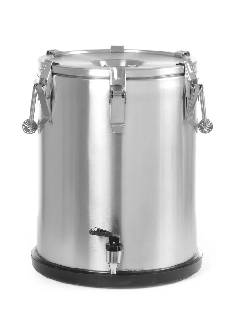 Isolerad transportbehållare med tappkran, HENDI, Profi Line, 50 l, silver, Ø480 x 380 mm - Bild 5